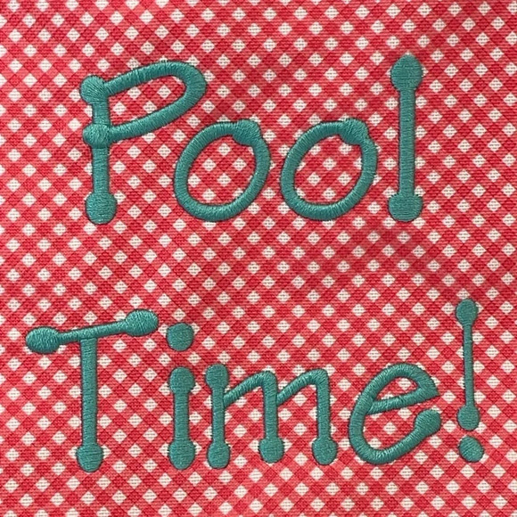 Thirty-One Pocket A Tote Zipper Utility Pouch Insert Coral Gingham Pool … - Picture 6 of 13